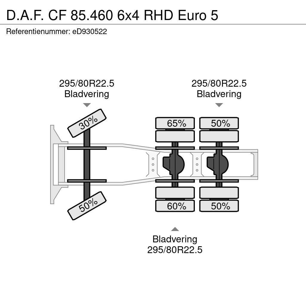 DAF CF 85.460 6x4 RHD Euro 5 Trekkvogner