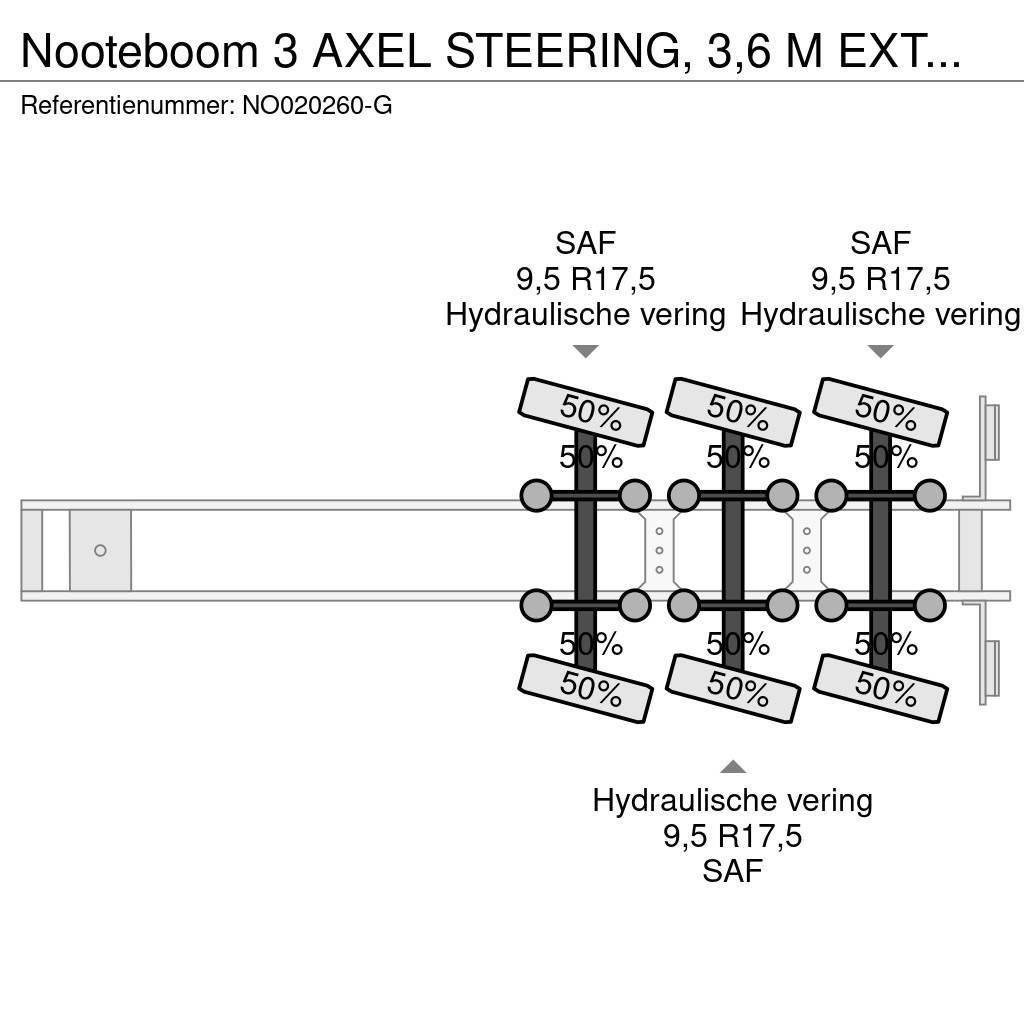 Nooteboom 3 AXEL STEERING, 3,6 M EXTENDABLE Brønnhenger semi