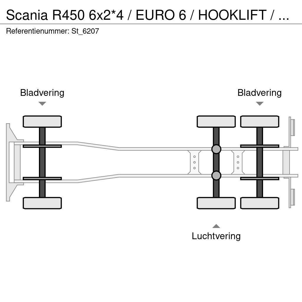 Scania R450 6x2*4 / EURO 6 / HOOKLIFT / ABROLKIPPER Krokbil