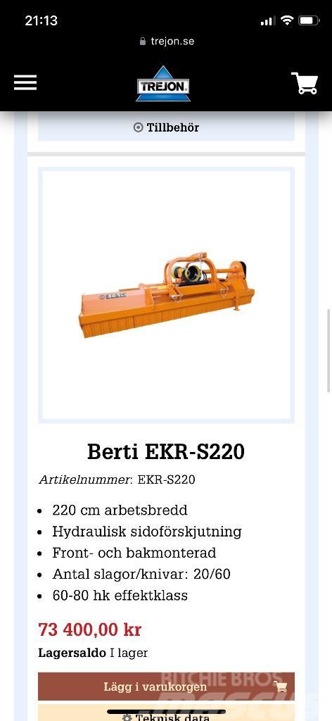 Berti Ekr-s 220 Slaghack Beitepussere og toppkuttere