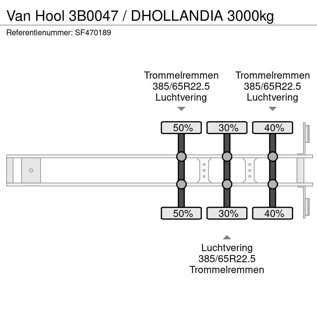 Van Hool 3B0047 / DHOLLANDIA 3000kg Lettisolert skaptrailer