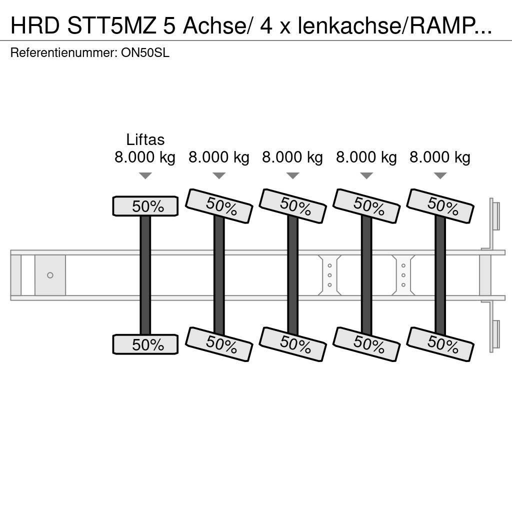 HRD STT5MZ 5 Achse/ 4 x lenkachse/RAMPEN/EXTENDABLE!! Brønnhenger semi