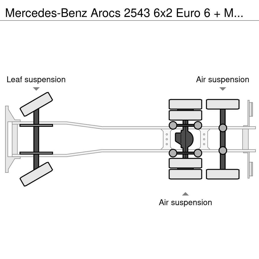Mercedes-Benz Arocs 2543 6x2 Euro 6 + MKG HLK181 (Only 172921km Allterreng kraner