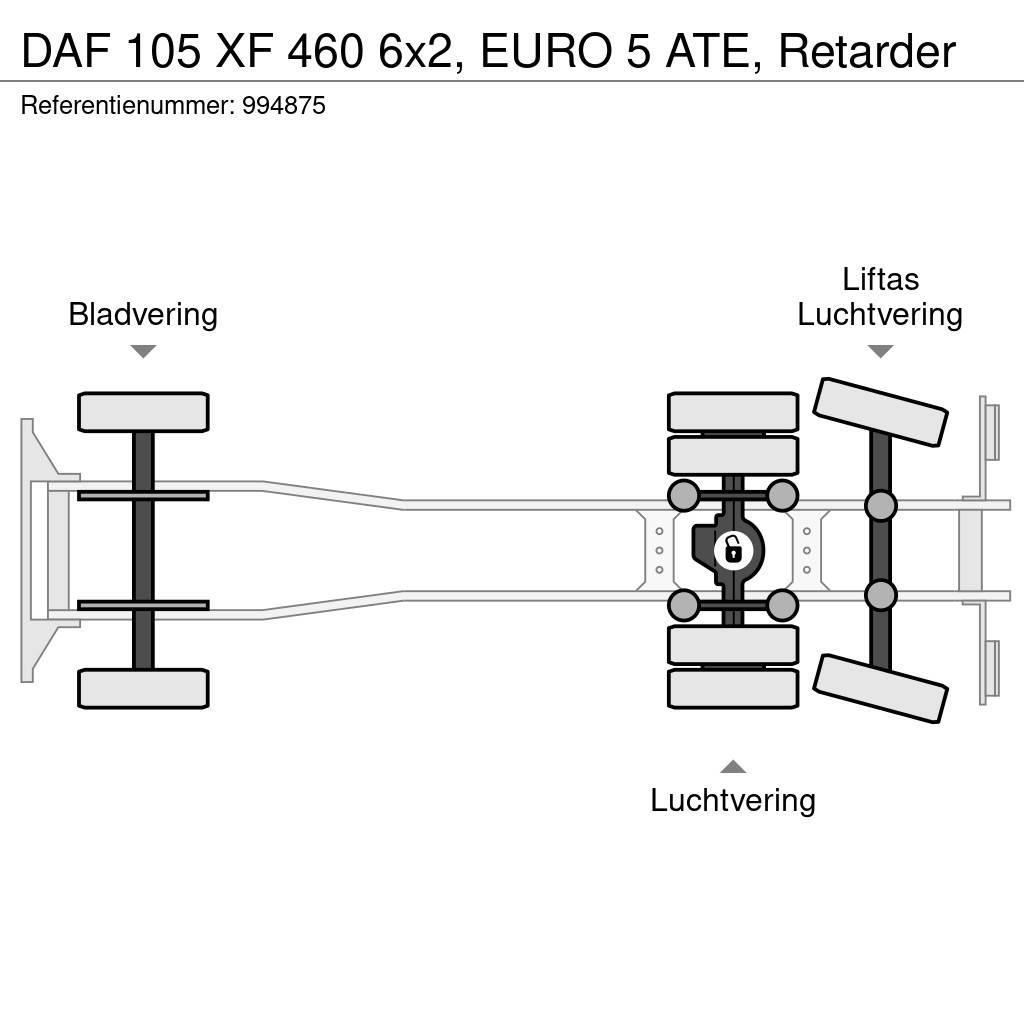 DAF 105 XF 460 6x2, EURO 5 ATE, Retarder Chassis