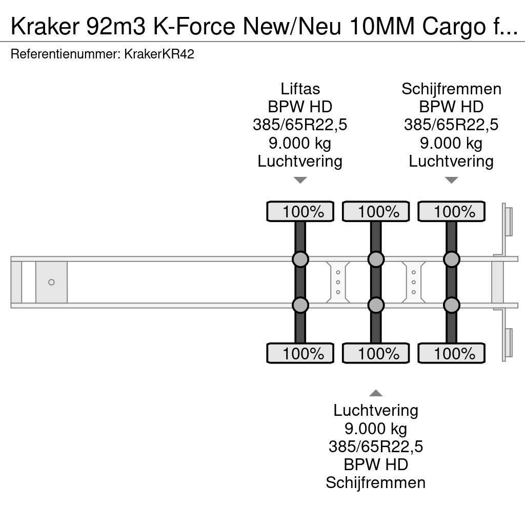 Kraker 92m3 K-Force New/Neu 10MM Cargo floor Liftas Alumi Walking floor - semi