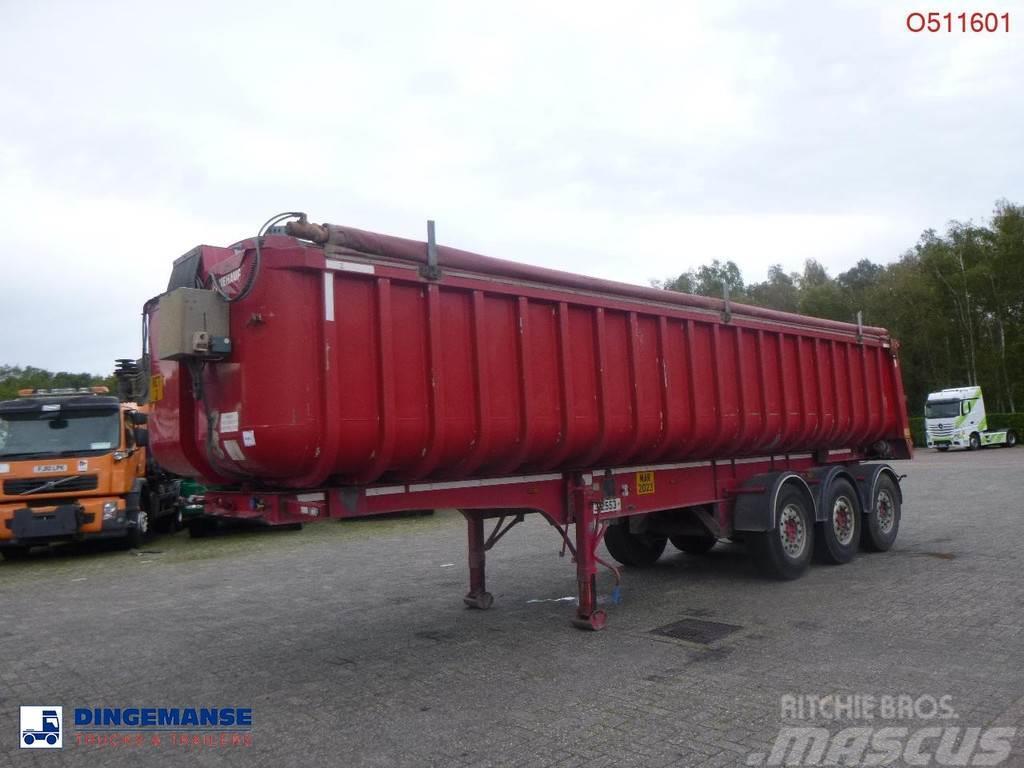 Fruehauf Tipper trailer alu 34.6 m3 + tarpaulin Tippsemi