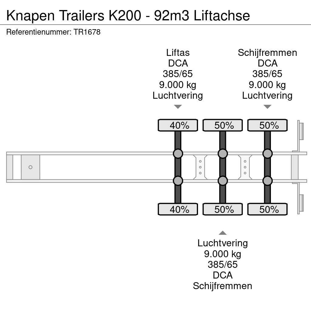 Knapen Trailers K200 - 92m3 Liftachse Walking floor - semi