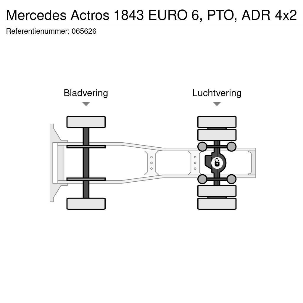 Mercedes-Benz Actros 1843 EURO 6, PTO, ADR Trekkvogner