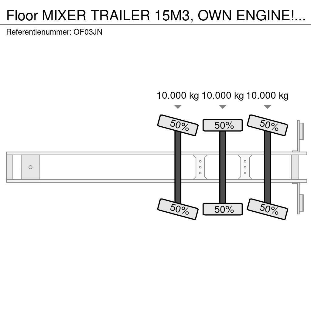 Floor MIXER TRAILER 15M3, OWN ENGINE!!NL MOGELIJK!! Andre semitrailere