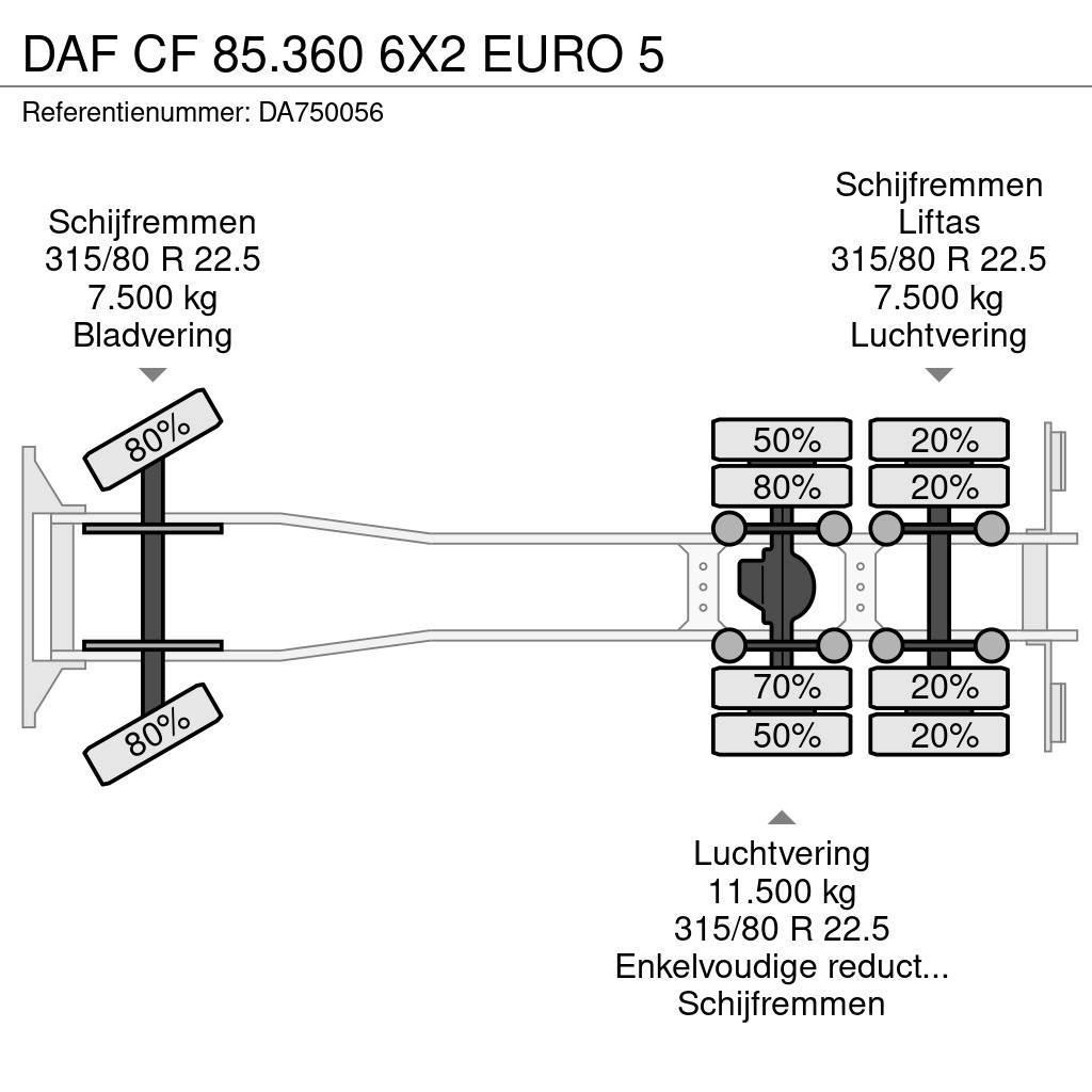 DAF CF 85.360 6X2 EURO 5 Liftdumper biler