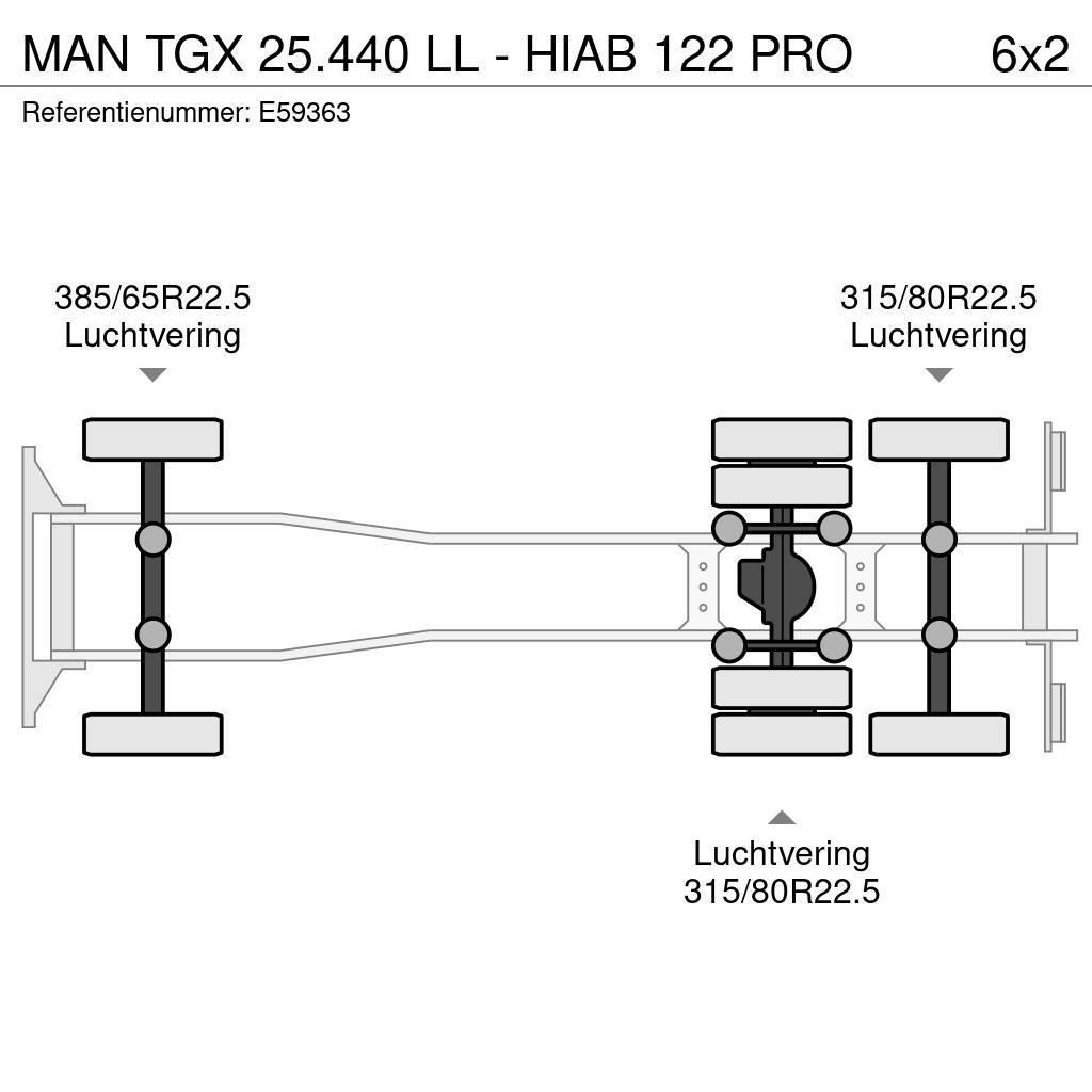 MAN TGX 25.440 LL - HIAB 122 PRO Containerbil
