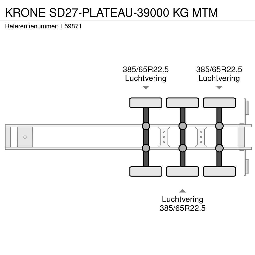 Krone SD27-PLATEAU-39000 KG MTM Planhengere semi