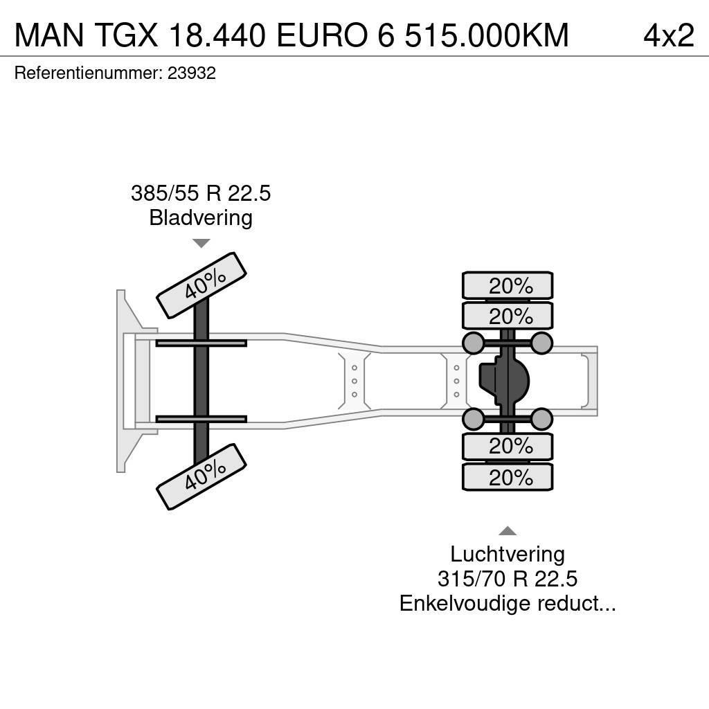 MAN TGX 18.440 EURO 6 515.000KM Trekkvogner
