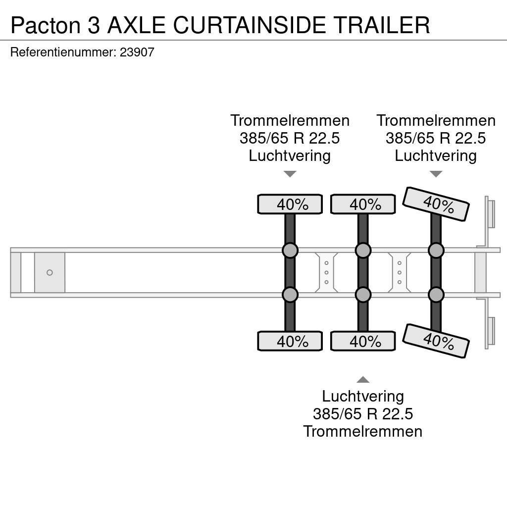 Pacton 3 AXLE CURTAINSIDE TRAILER Gardintrailer