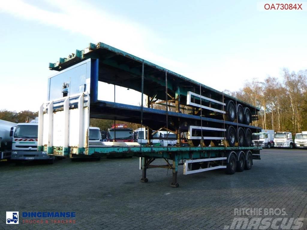 SDC Stack - 3 x platform trailer 13.6 m / 39 t Planhengere semi