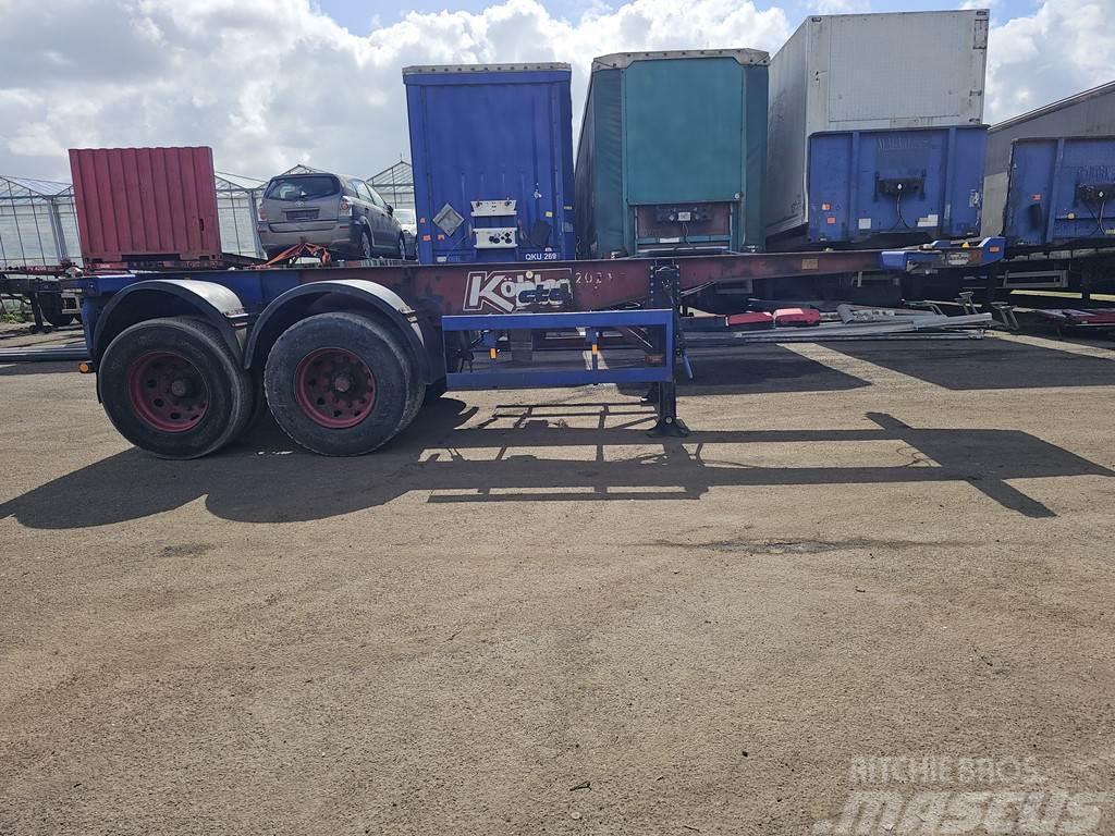 Köhler Elmshorn 20 ft container chassis  steel springs do Containerchassis Semitrailere
