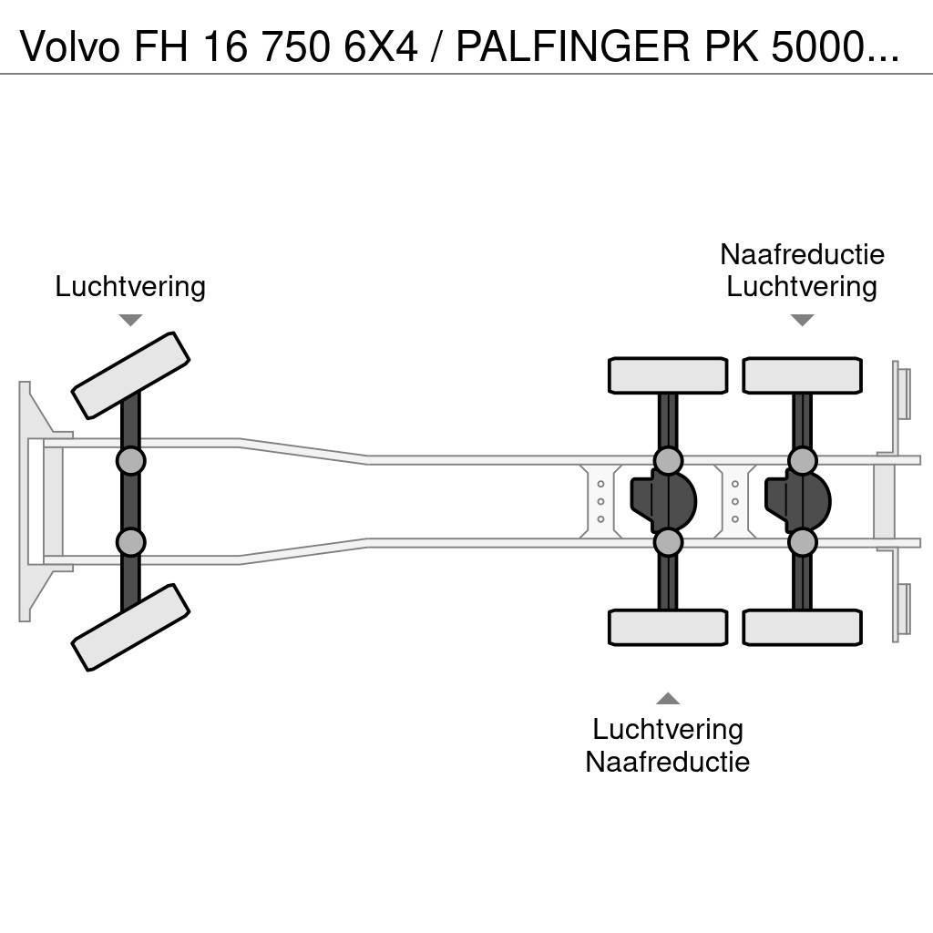 Volvo FH 16 750 6X4 / PALFINGER PK 50002 KRAAN / 50 T/M Allterreng kraner