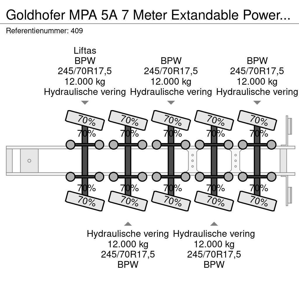 Goldhofer MPA 5A 7 Meter Extandable Powersteering Liftaxle 1 Brønnhenger semi