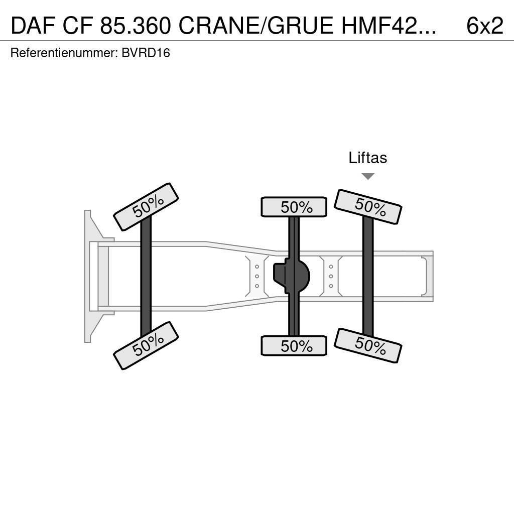 DAF CF 85.360 CRANE/GRUE HMF42TM!! RADIO REMOTE!!EURO5 Trekkvogner