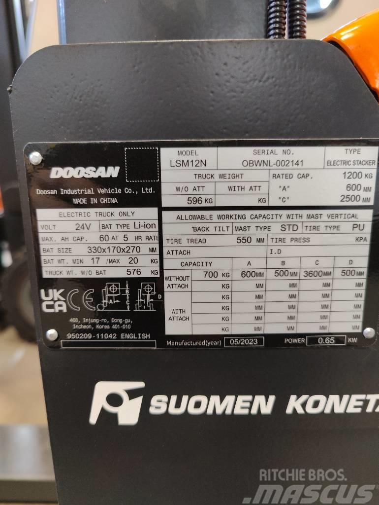 Doosan LSM12N Pinkkari LITIUM AKULLA Ledestablere