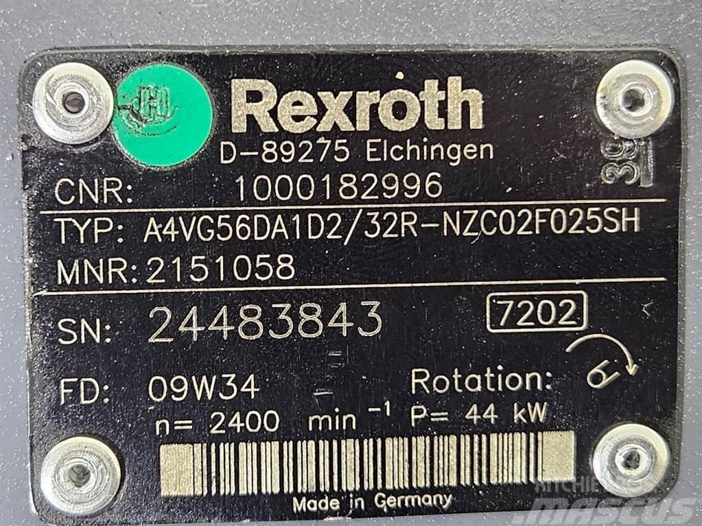 Kramer 1000182996-Rexroth A4VG56DA1D2/32R-Drive pump Hydraulikk