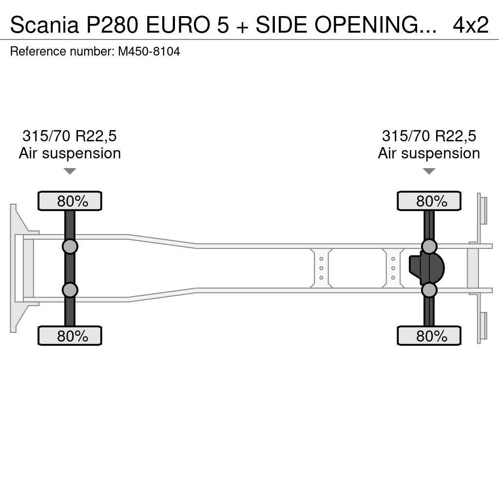 Scania P280 EURO 5 + SIDE OPENING BOX + CARRIER SUPRA 850 Skapbiler Frys/kjøl/varme