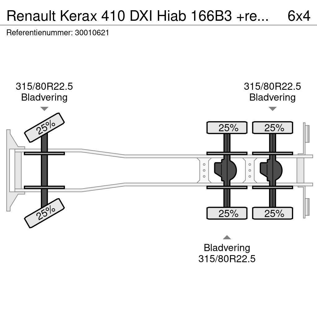 Renault Kerax 410 DXI Hiab 166B3 +remote Kranbil