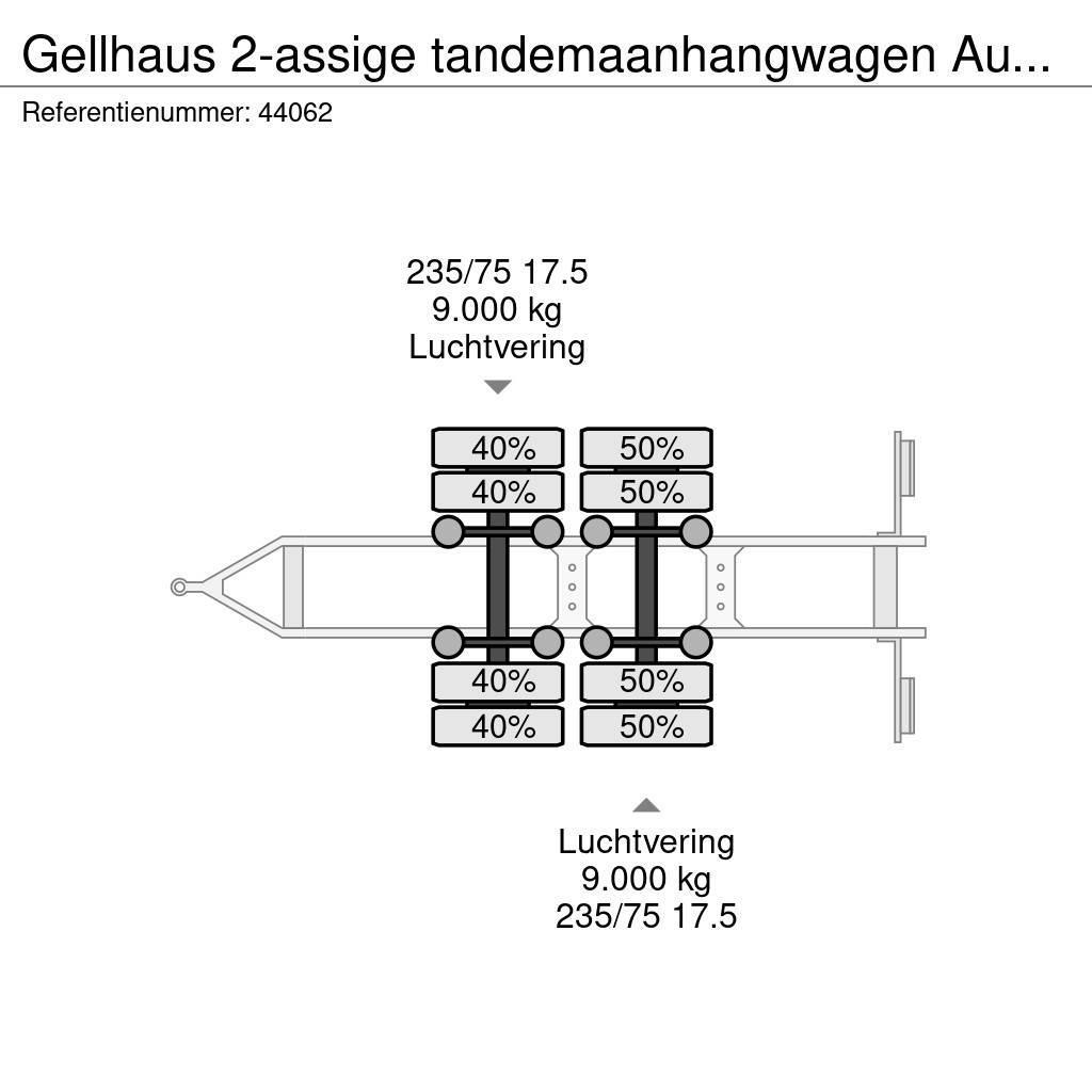  GELLHAUS 2-assige tandemaanhangwagen Ausziehbar Planhengere
