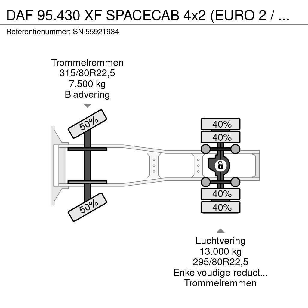 DAF 95.430 XF SPACECAB 4x2 (EURO 2 / ZF16 MANUAL GEARB Trekkvogner