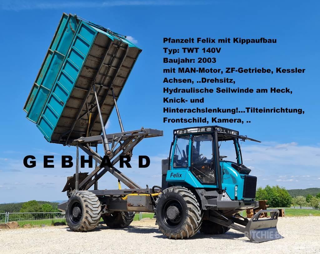 Pfanzelt Felix TWT 140V mit Seiwinde/Kipper/MAN-Motor/ZF-Ge Traktor med skogsutstyr