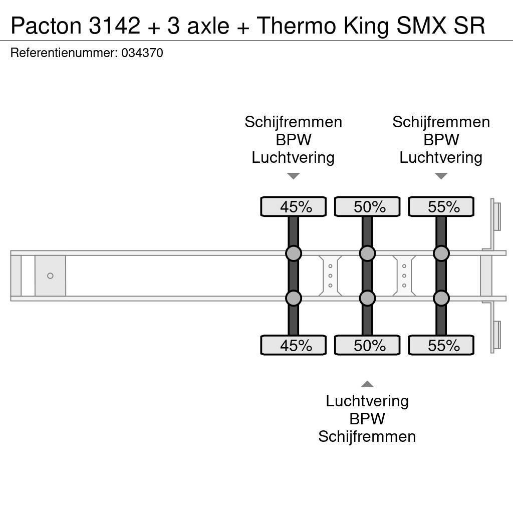 Pacton 3142 + 3 axle + Thermo King SMX SR Frysetrailer Semi