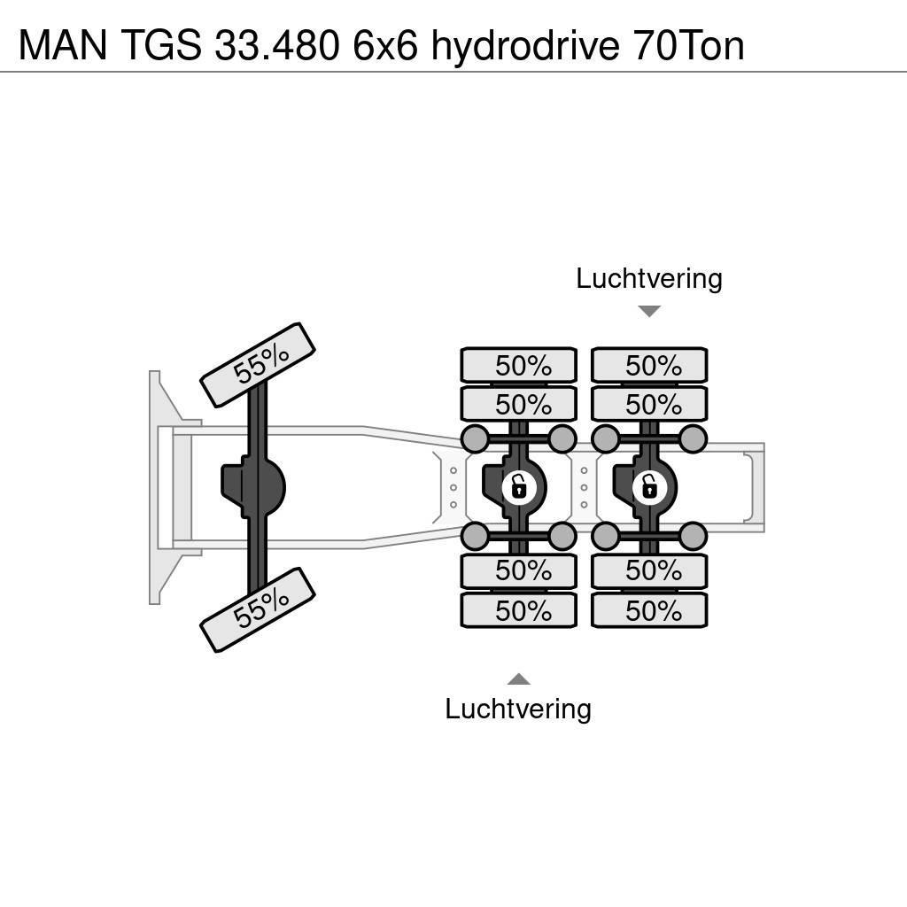 MAN TGS 33.480 6x6 hydrodrive 70Ton Trekkvogner