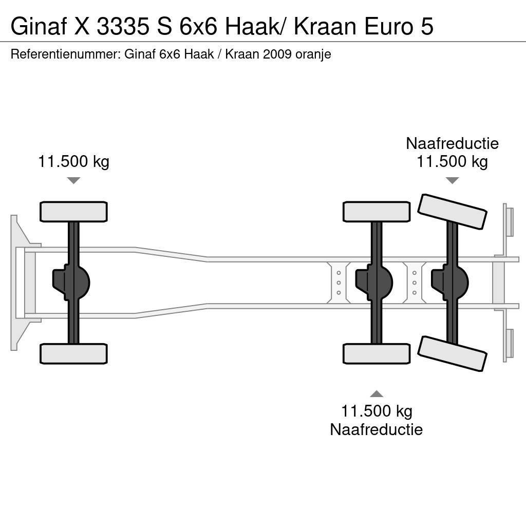 Ginaf X 3335 S 6x6 Haak/ Kraan Euro 5 Krokbil