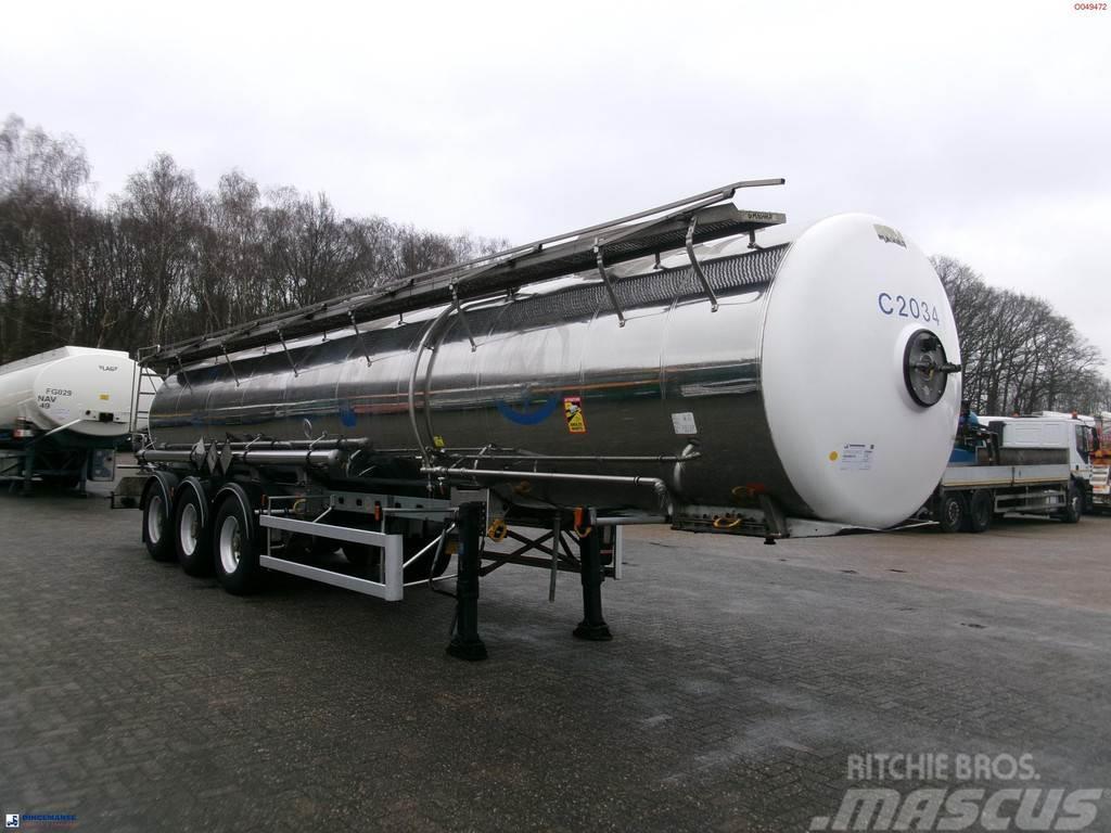 Magyar Chemical tank inox 22.5 m3 / 1 comp ADR 29-05-2024 Tanksemi