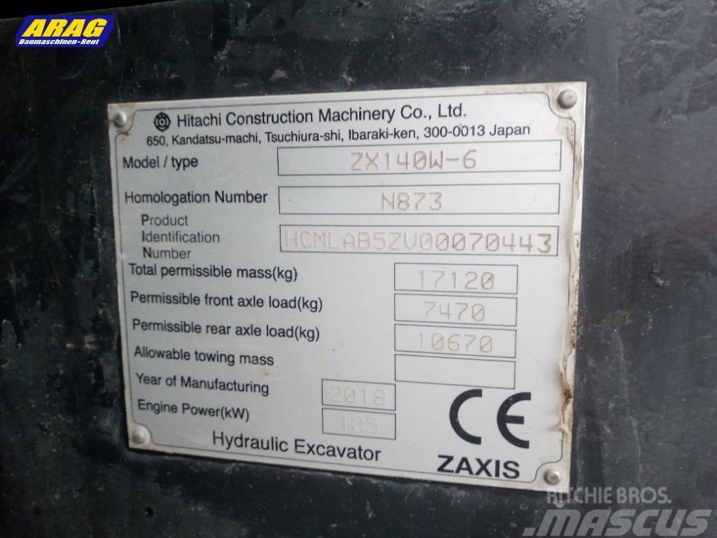 Hitachi ZX 140 W-6 Hjulgravere