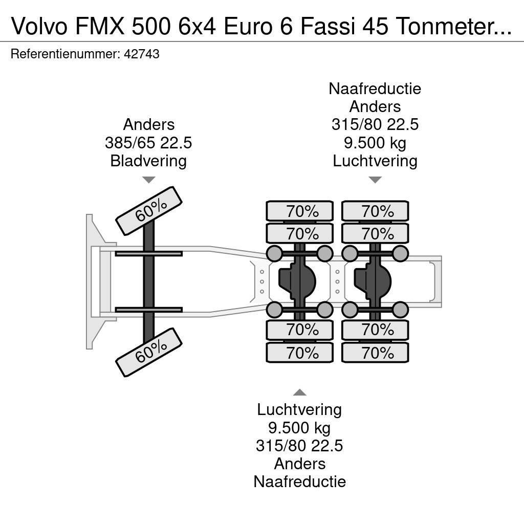 Volvo FMX 500 6x4 Euro 6 Fassi 45 Tonmeter laadkraan Trekkvogner