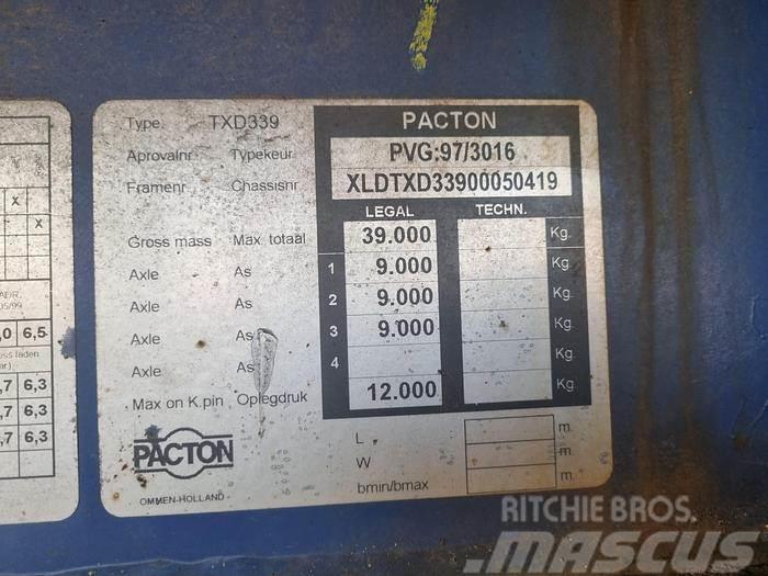 Pacton TXD 339 | Air suspension | BPW ECO P drum Planhengere semi