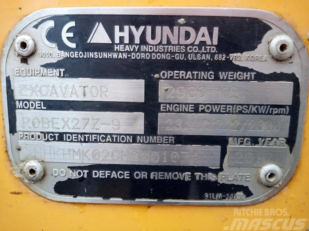 Hyundai Robex 27Z-9 Minigravere <7t