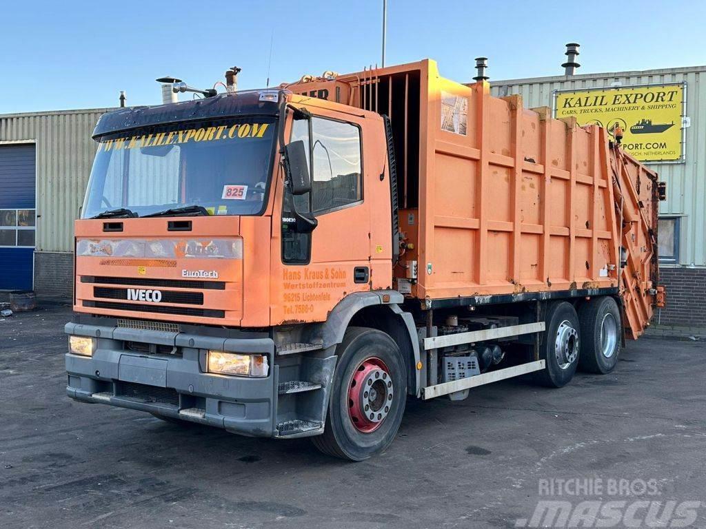Iveco 180E30 Garbage Truck 6x2 Haller Good Condition Renovasjonsbil