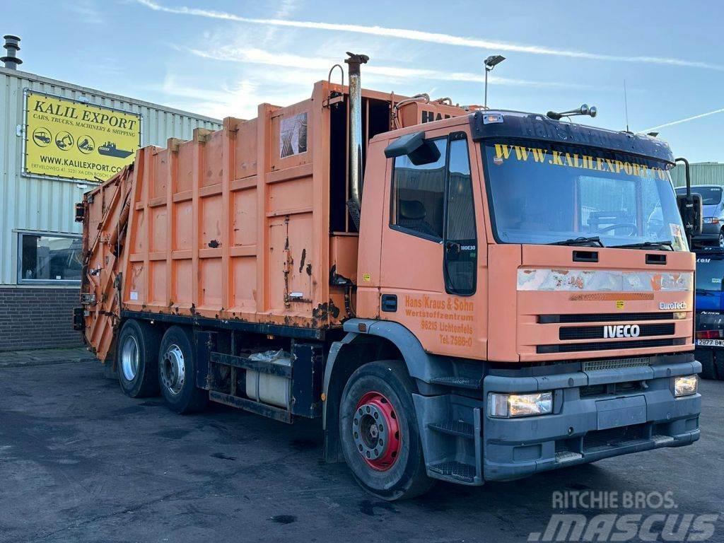 Iveco 180E30 Garbage Truck 6x2 Haller Good Condition Renovasjonsbil