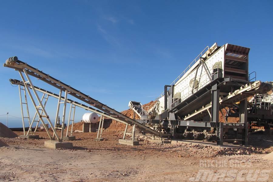 Liming 400tph gypsum mobile crushing plant Produksjonsanlegg til grustak m.m.
