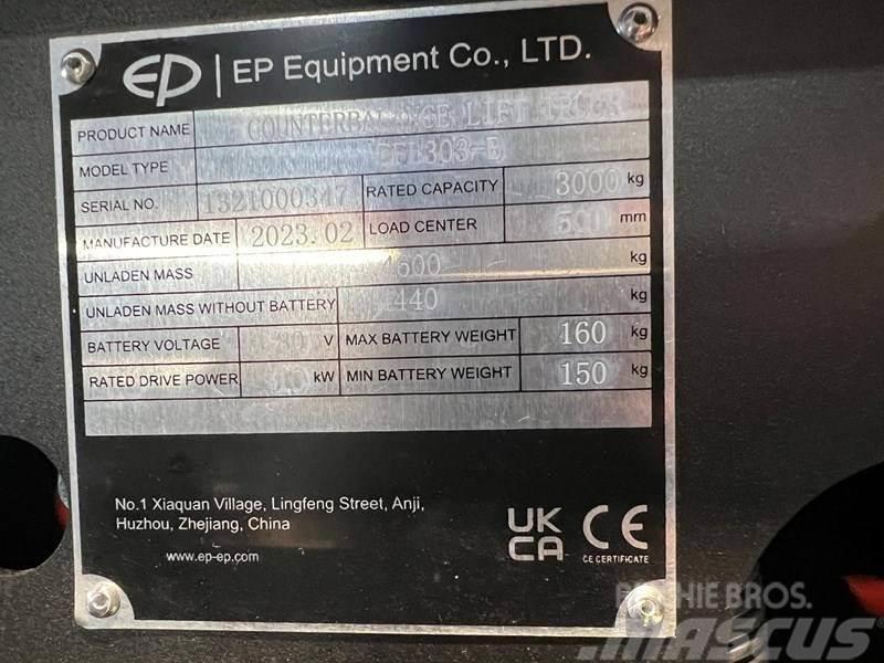 EP EFL303-B met een hefhoogte van 4,8 meter Elektriske trucker