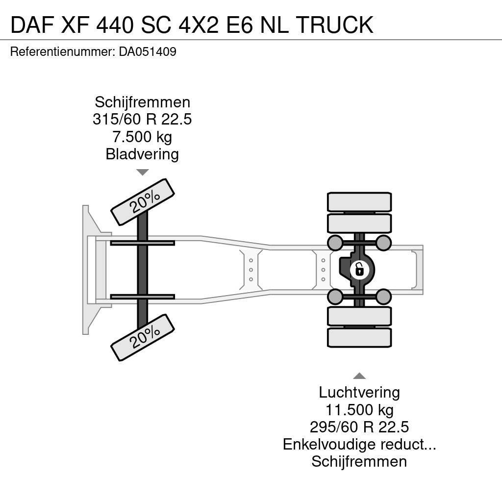 DAF XF 440 SC 4X2 E6 NL TRUCK Trekkvogner