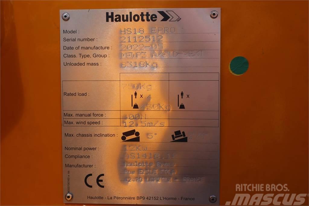 Haulotte HS18EPRO Valid Inspection, *Guarantee! Full Electr Sakselifter