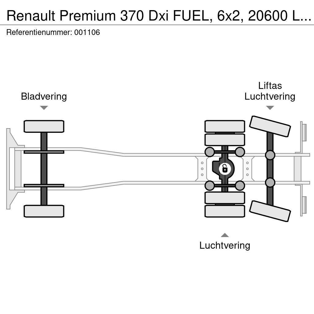 Renault Premium 370 Dxi FUEL, 6x2, 20600 Liter, 6 Comp, Re Tankbiler