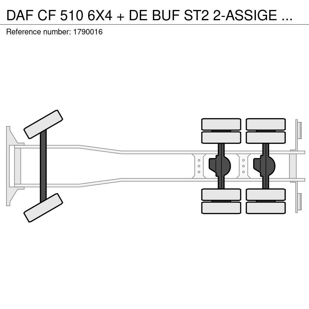 DAF CF 510 6X4 + DE BUF ST2 2-ASSIGE 10M3 CONCRETE MIX Betongbiler