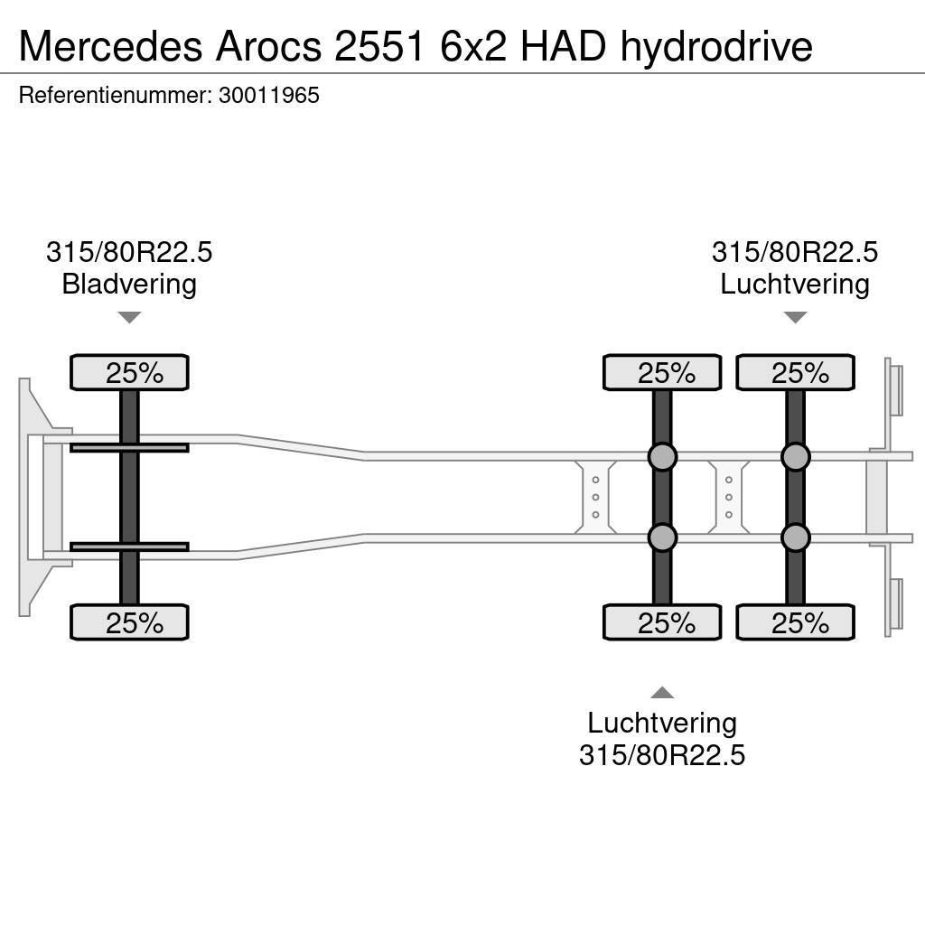 Mercedes-Benz Arocs 2551 6x2 HAD hydrodrive Chassis