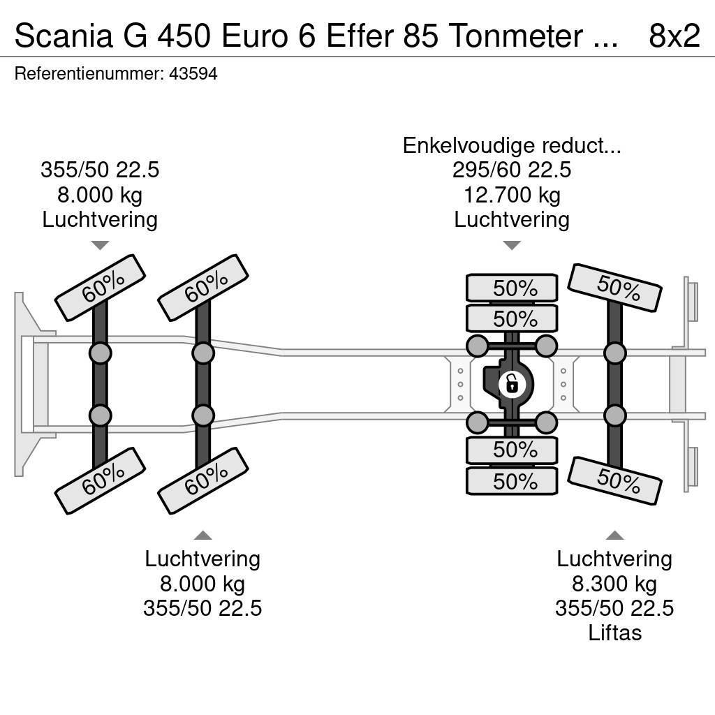 Scania G 450 Euro 6 Effer 85 Tonmeter laadkraan Allterreng kraner