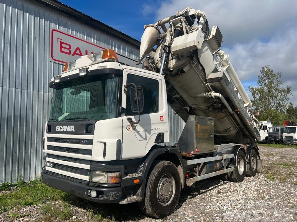 Scania P 114-380, 6x2 VACUUM + ADR + STAINLESS STEEL Slamsugere