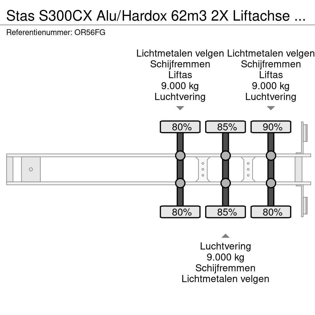 Stas S300CX Alu/Hardox 62m3 2X Liftachse Alcoa LED Tippsemi